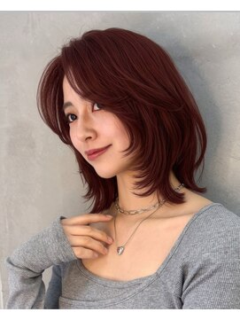 ロンドエニカ 大宮(Lond enika) ラベンダーミルクティー/暗めカラー/ショートボブ/前髪/大宮