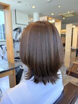 ティア ヘアデザイン(Theia hair design)&nbsp;オリーブベージュ×外はねボブ