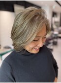 【白髪染め卒業/10ヶ月経過】さらに明るく脱白髪染めグレージュ