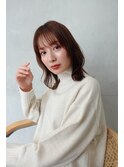 顔周りレイヤーカットべージュカラーくびれレイヤーカット