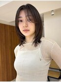 レイヤーカット/ミディアムボブ/ハッシュカット/前髪/横浜+