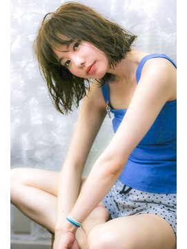 クラン(clan) シースルーバングスミディ×チョコレートブラウン