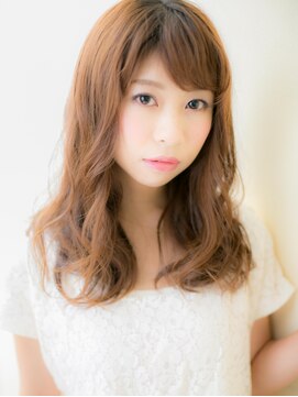 モッズ ヘア 福岡姪浜店(mod's hair) *mod's姪浜*…大人可愛い斜めバング☆無造作カール小顔セミディd