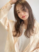 シェル 津山の手店(shel)&nbsp;かきあげロング♪透明感カラー20代30代40代大人美人くせ毛風