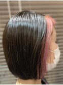 ★ぱつっとコンパクトボブ★インナーカラー★脱白髪染め★