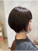 【くびれボブ】収まりやすいカットとしっとりカラーで艶髪
