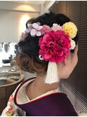 成人式の華やかなヘアセット♪