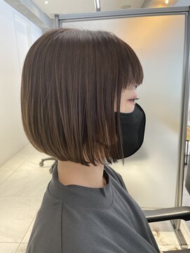 ワン 横浜(ONE005) ミニボブ×ラベンダーグレージュ