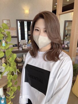 ヘアメイク ミチ 富田店(HAIRMAKE MICHI) 【MICHI 富田店　古作蓮】ピンクベージュ　くびれヘア