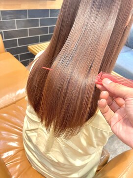 アーサス ヘアー デザイン 鎌ヶ谷駅前店(Ursus hair Design by HEADLIGHT) 髪質改善シルクストレート＋艶ピンクブラウン