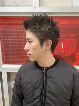 メリケンバーバーショップ トーキョー(MERICAN BARBERSHOP TYO) YS STYLEハイライト/マッシュパーマ/ウルフ/アッシュブラック167