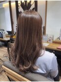 【田中　友希】ベージュカラー/20代 30代40代/ロングレイヤー