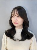 顔周りカット脱赤み透明感カラーオリーブグレージュ i