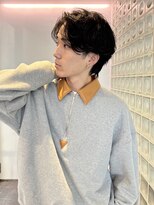 men's/メンズ/ダウンパーマ/黒染め/韓国/ブルーブラック/表参道