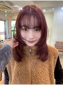 ピンクベージュブリーチなし透明感ニュアンスカラー