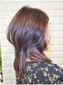 ロングボブウルフ×イノア×イヤリングカラー/30代40代50代60代