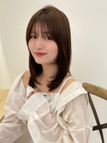 ハニー 町田(HONEY)&nbsp;韓国風レイヤー小顔イメチェン美髪ワイドバングマロンブラウン2