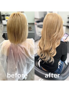 ガルボヘアー 桟橋店(garbo hair) プルシールエクステ ダイヤモンド 80本 イメチェン