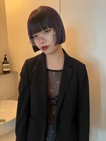 トッド(tod)&nbsp;ラベンダー×ブラック/ブロックカラー/デザインカラー/丸の内