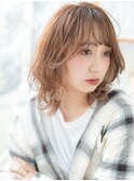 大人可愛いミルクティーピンクウェットヘアh4上尾20代30代40代