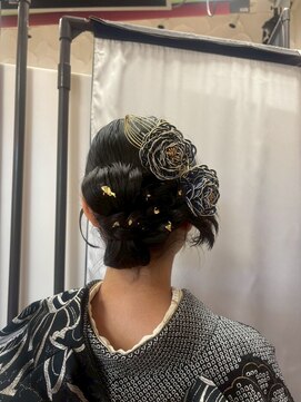 エッジ(EDGE) 振袖×ねじりシニヨンアップ