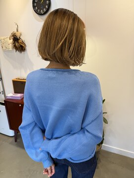 エヌヨンブンノイチ 茅ヶ崎(n1/4) 30代40代ミニボブレイヤー丸みボブ前髪ありボブ顔周りレイヤー