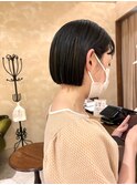 ★切りっぱなしボブ/髪質改善/ストレートボブ/黒髪/銀座20代30代
