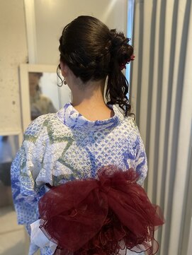 アイビー 新宿(IVY) 気浴衣着付け+サイドクラゲヘア