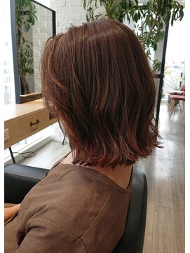 アーロン(aaron) お客様style☆切りっぱなし外ハネボブ