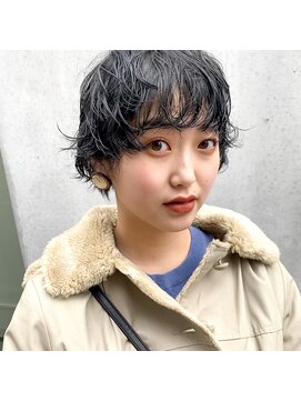 ハル ヘアスタジオ(haRu hair studio) 黒髪マッシュショート×パーマ