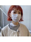 ビビッドなオレンジボブ