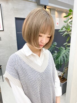 テトヘアー(teto hair) ミルクティーベージュ ボブ