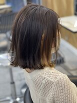 カーサ バイ ハミュウ たまプラーザ(CASA by Humium)&nbsp;20代30代大人可愛いべージュイヤリングカラー外ハネボブ