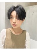 【太田達朗】大人しっとりハンサムショート/黒髪センターパート