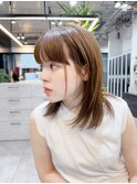  20代30代40代ミディアムくびレイヤー［銀座・髪質改善・前髪］