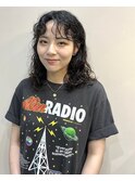 セミロングのスパイラルパーマ♪