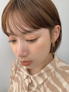 ベル 銀座5丁目店(Belle) シアーベージュのぱっつん前髪