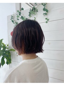 フレア 心 武庫之荘(flare) パーマ×切りっぱなしボブ