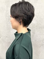 モリオ(morio)&nbsp;＊大人女子くせ毛風黒髪ショートボブパーマショート30代40代2