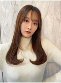 シースルーバング/大人かわいい/レイヤーカット
