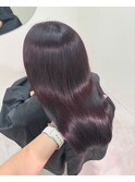 大人かわいいくびれミディラベンダーインナーカラー