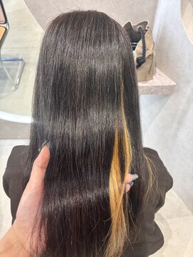 アースコアフュールボーテ 笛吹店(EARTH coiffure beaute) インナーカラー_ブロンド_ナチュラルカラー_ケアーブリーチ