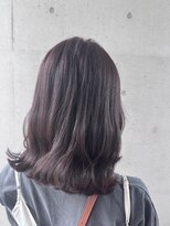 アチーブティルスマートサロン 豊川末広通店(achieve till Smart Salon)&nbsp;パープル艶カラーナチュラルくびれ外ハネボブスタイル20代30代