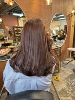 チャプター 問屋町(chapter)&nbsp;ブリーチなしミルクティーブラウン顔周りレイヤーカット韓国ヘア