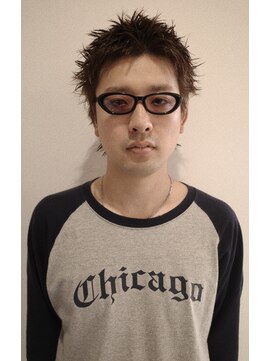 ブルートマト(BLUE TOMATO) メンズカットスパイキーショートカラーマレットピンパーマ学割