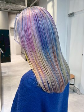 アルバム 渋谷パルコ(ALBUM) ロングおくれ毛韓国ヘア前髪カットハイトーン_ba552982