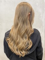 エリマバイフィフス 調布(elima by fifth) 調布ダブルカラーミディアムボブベージュアッシュブラウンカラー