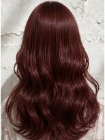 ルノヘアー(Lunohair)&nbsp;韓国風くびれヘア×ワインレッドカラー小顔×秋カラー