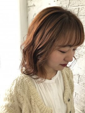 プライズ 池袋店(prize) オレンジ_ボブスタイル_透明感カラー3016