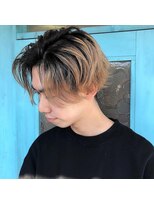 バングヘアーデザイン(BANG HairDesign) メンズカット×ハイトーンベージュカラー